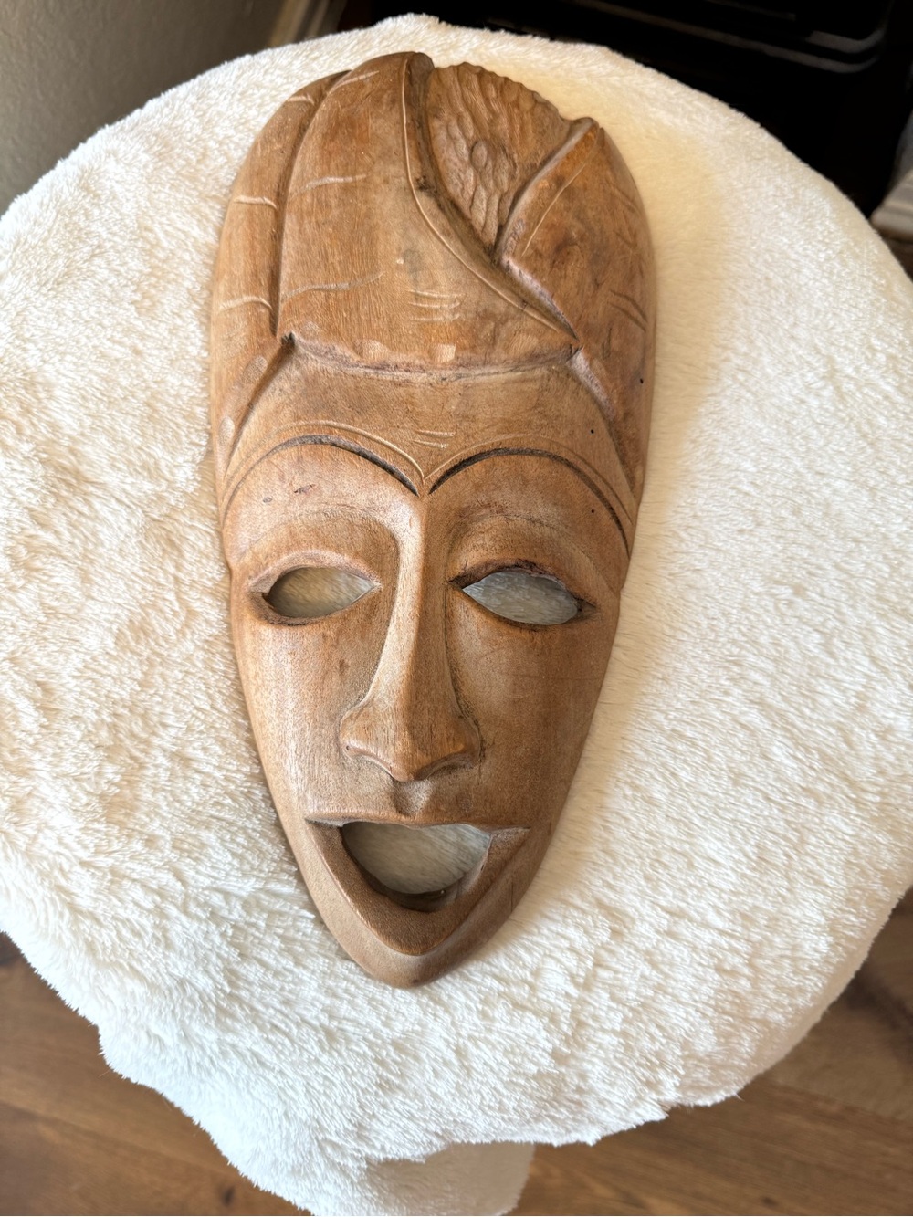 Primitive Hand-Carved Wooden Mask